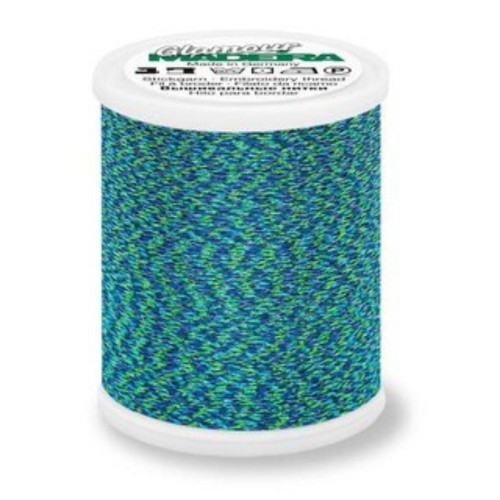 Filo da cucito effetto metallico Madeira “Glamour 12” 200m – col. 3037/Jade green