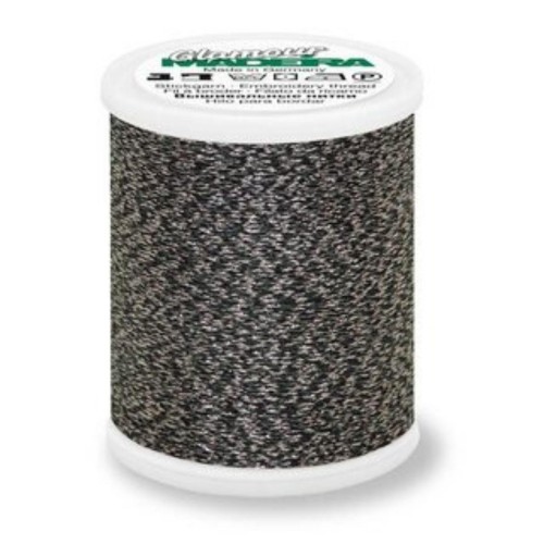 Filo da cucito effetto metallico Madeira “Glamour 12” 200m – col. 3262/Graphite