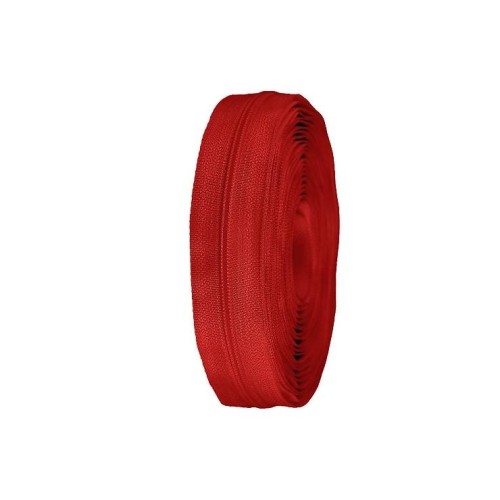 Fermeture à glissière en spirale au mètre n° 3 Rouge
