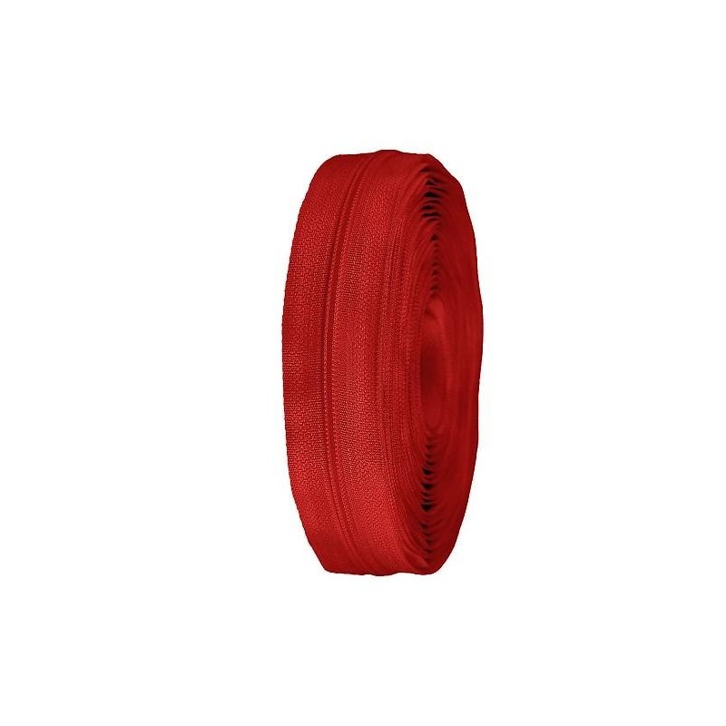 Fermeture à glissière en spirale au mètre n° 3 Rouge