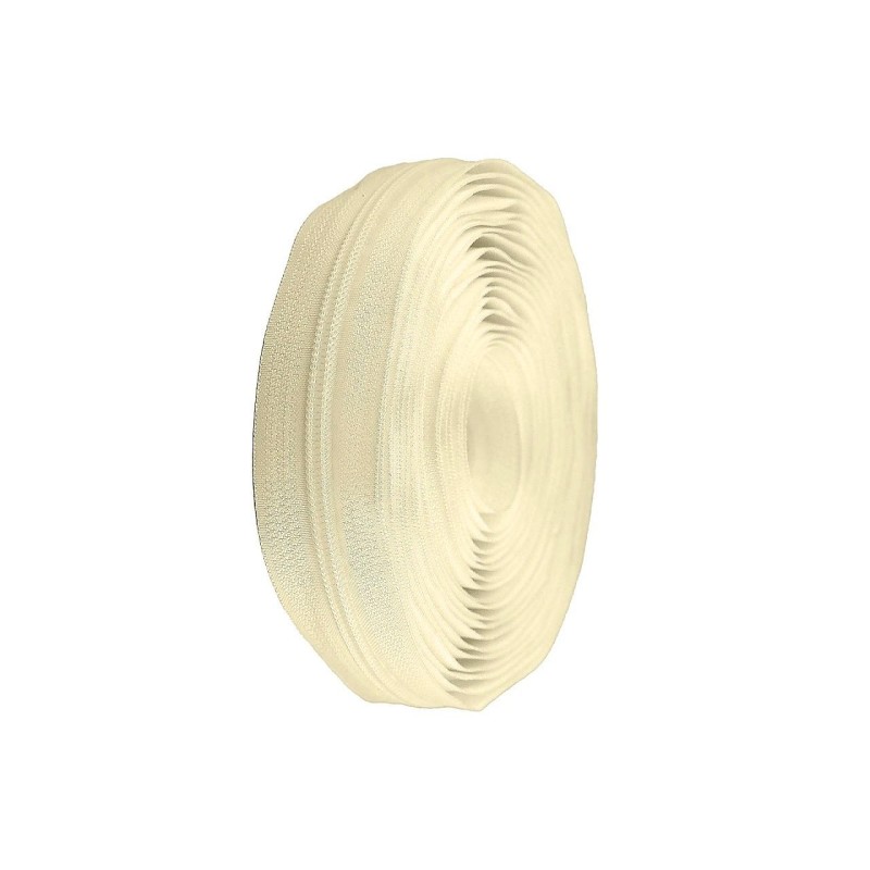 Fermeture à glissière en spirale au mètre n° 5 Blanc crème