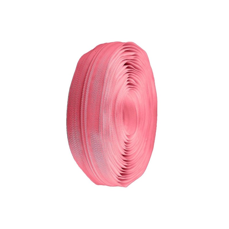 Fermeture à glissière en spirale au mètre n° 5 Rose clair