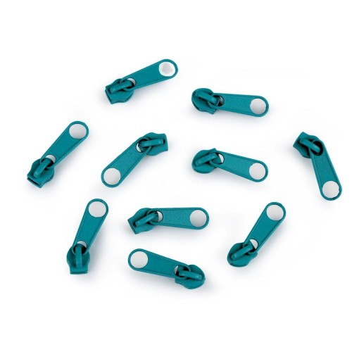 Curseur pour fermeture éclair à spirale n° 3 Turquoise foncé