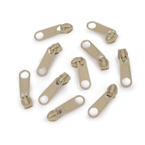 Schieber für Spiralreissverschlüsse Nr. 5 Beige