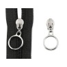 Schieber für Spiralreissverschlüsse Nr. 3 Silber Ring