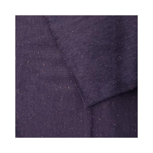 Tessuto felpato blu navy mélange