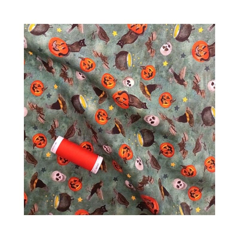 Baumwolle-Stoff Halloween Hexe