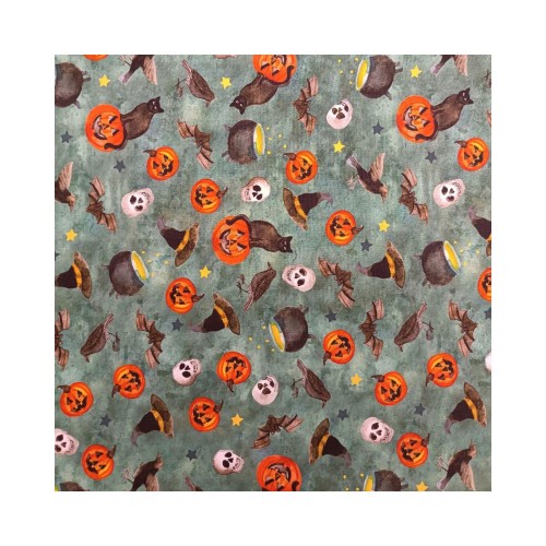 Baumwolle-Stoff Halloween Hexe