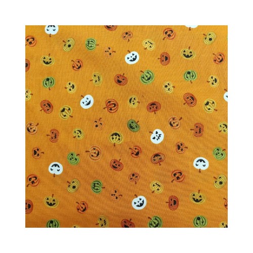 Baumwolle-Stoff Halloween Kürbis
