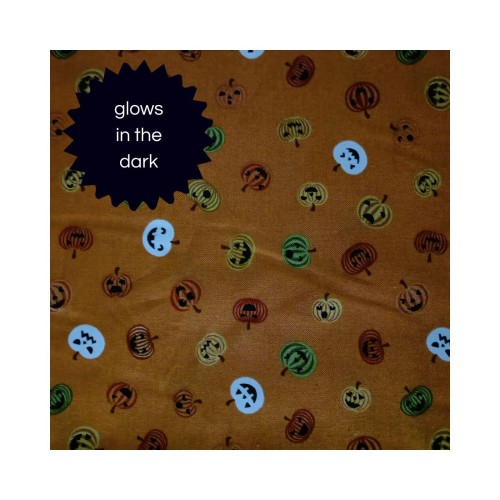 Tissu en coton Halloween Citrouille