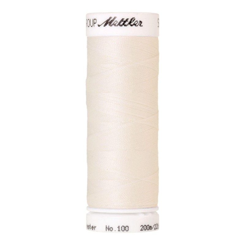 Filo per cucire Universal Mettler "Seralon“ - 200m - col. 1000/Eggshell