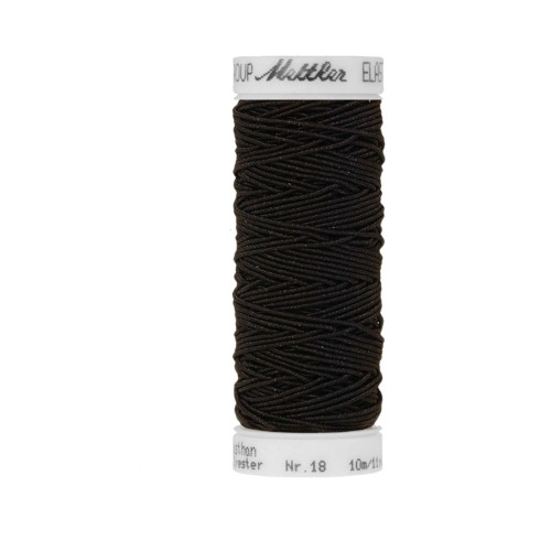 Filo per cucire elastico Mettler "Elastic“ - 10m - col. 4000/Black
